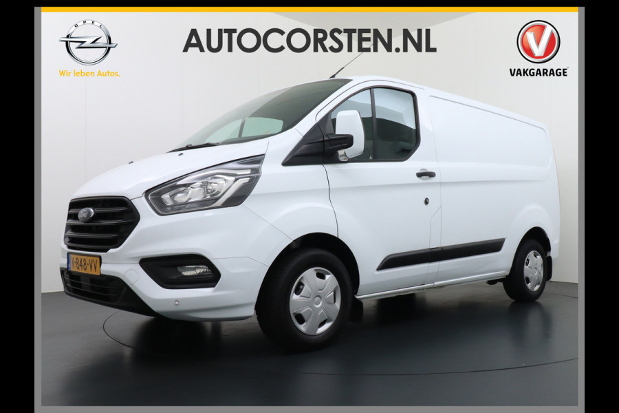 Ford Transit Custom 280 2.0TDCI 3-Persoons Airco Pdc-v+a Trekhaak Cruise Control Voorruitverwarming Trend Regen-Lichtsensor Betonplex Vloer Kastinrichting/Wandbetimmering Schuifdeur Euro 6 360NM Koppel 2.350Kg trekvermogen Zeer Compleet!