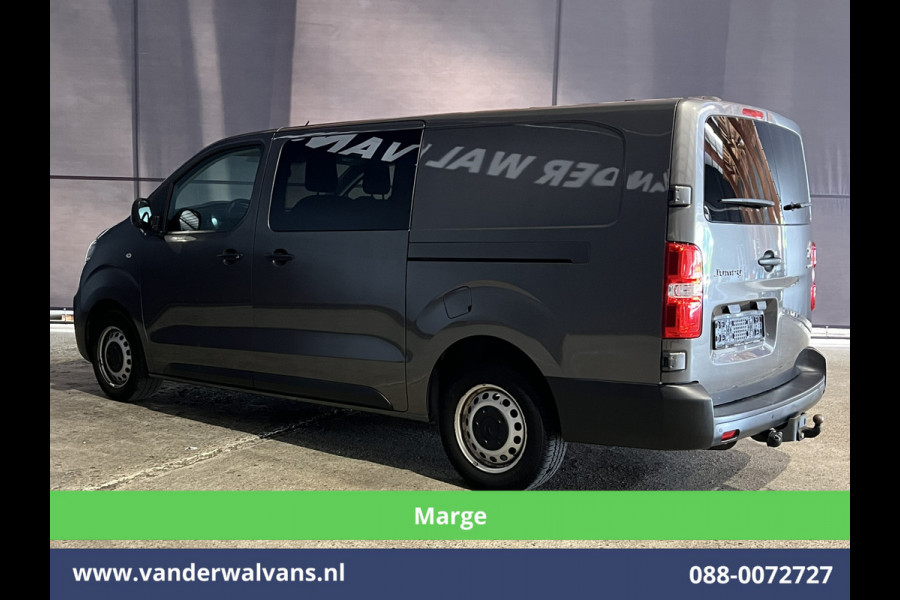 Citroën Jumpy 2.0 BlueHDI **MARGE, GEEN BTW** 123pk L3H1 Dubbele cabine Euro6 Airco | 6-Zits | 2x Zijdeur | Naviatie 2500kg trekhaak, Apple Carplay, Android Auto, Cruiscontrol, Parkeersensoren
