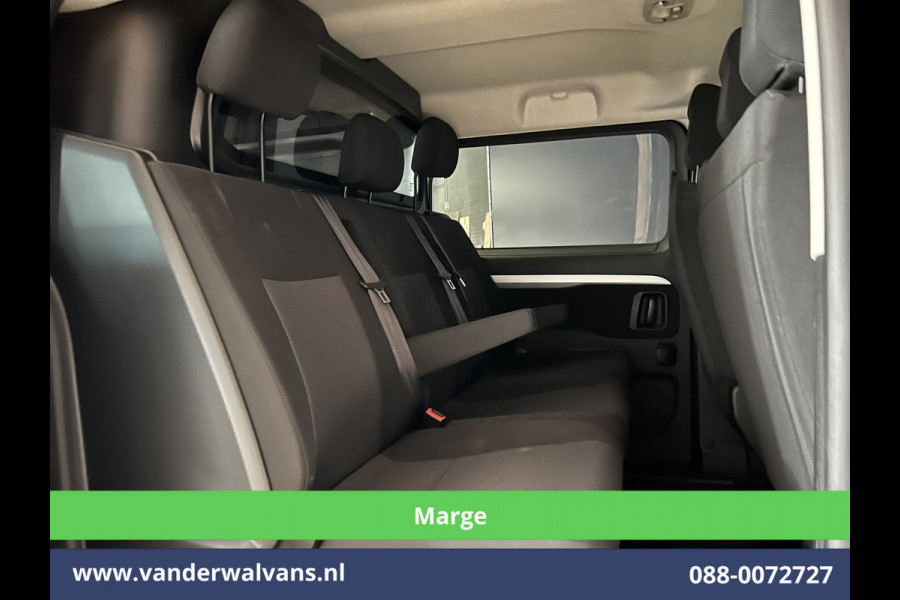 Citroën Jumpy 2.0 BlueHDI **MARGE, GEEN BTW** 123pk L3H1 Dubbele cabine Euro6 Airco | 6-Zits | 2x Zijdeur | Naviatie 2500kg trekhaak, Apple Carplay, Android Auto, Cruiscontrol, Parkeersensoren