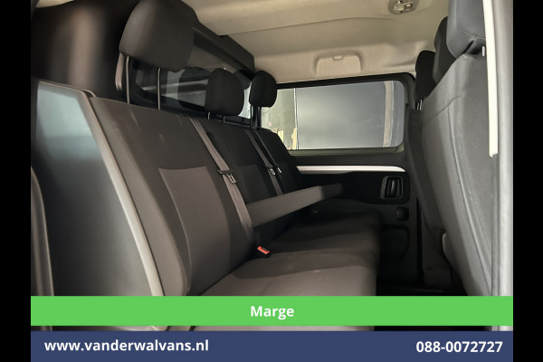 Citroën Jumpy 2.0 BlueHDI **MARGE, GEEN BTW** 123pk L3H1 Dubbele cabine Euro6 Airco | 6-Zits | 2x Zijdeur | Naviatie 2500kg trekhaak, Apple Carplay, Android Auto, Cruiscontrol, Parkeersensoren