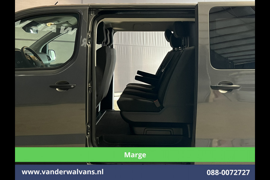 Citroën Jumpy 2.0 BlueHDI **MARGE, GEEN BTW** 123pk L3H1 Dubbele cabine Euro6 Airco | 6-Zits | 2x Zijdeur | Naviatie 2500kg trekhaak, Apple Carplay, Android Auto, Cruiscontrol, Parkeersensoren
