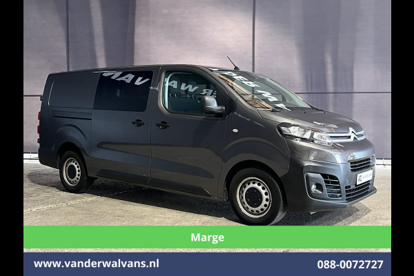 Citroën Jumpy 2.0 BlueHDI **MARGE, GEEN BTW** 123pk L3H1 Dubbele cabine Euro6 Airco | 6-Zits | 2x Zijdeur | Naviatie 2500kg trekhaak, Apple Carplay, Android Auto, Cruiscontrol, Parkeersensoren