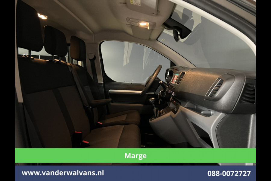 Citroën Jumpy 2.0 BlueHDI **MARGE, GEEN BTW** 123pk L3H1 Dubbele cabine Euro6 Airco | 6-Zits | 2x Zijdeur | Naviatie 2500kg trekhaak, Apple Carplay, Android Auto, Cruiscontrol, Parkeersensoren