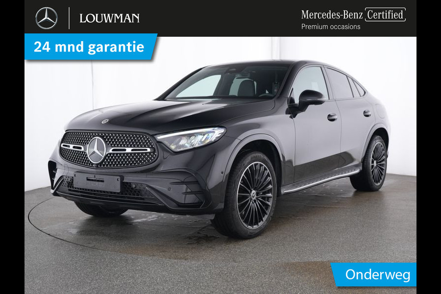 Mercedes-Benz GLC Coupé 300 e 4MATIC AMG Plug-In Hybride AMG Line | Night Pakket | Panorama Schuif-Kanteldak | Burmester® | Trekhaak | 20 Inch AMG Velgen | Distronic. Inclusief 24 maanden MB Certified garantie voor Europa.