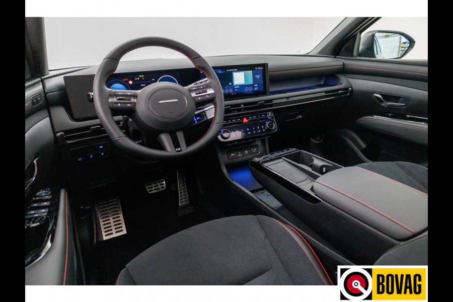 Hyundai Tucson 1.6 T-GDI PHEV N Line Sky 4WD 252 PK PHEV | Panoramadak | Leer/alcantara | HUD | 360 camera Adaptive cruise met fileassistent. Stoelverwarming/koeling, Electrische achterklep. Krell audio