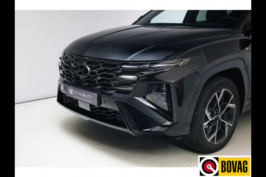 Hyundai Tucson 1.6 T-GDI PHEV N Line Sky 4WD 252 PK PHEV | Panoramadak | Leer/alcantara | HUD | 360 camera Adaptive cruise met fileassistent. Stoelverwarming/koeling, Electrische achterklep. Krell audio