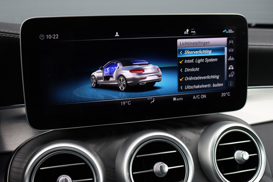 Mercedes-Benz C-Klasse Cabrio 220 d AMG Line | Airscarf | Burmester | Surround Camera | Leder | Keyless Go | Leder | Stoelverwarming | Dodehoekassistent | Apple Carplay/Android Auto |