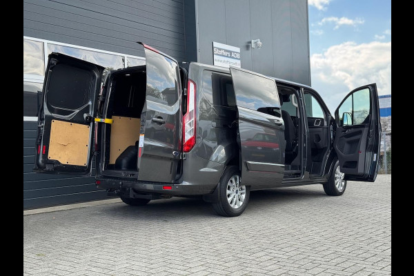 Ford Transit Custom 2.0 TDCI 131pk L2H1 Limited DC | D-RIEM NIEUW! | 2x SCHUIF | Navi | Camera | Raptor | CarPlay | Trekhaak | 5-p