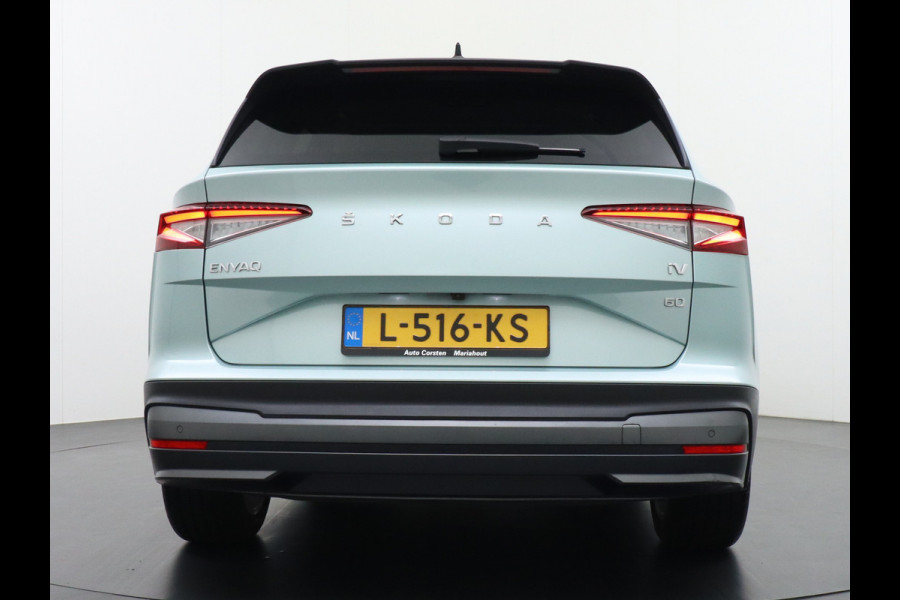 Škoda ENYAQ iV 60 180PK Apple Carplay Android NaviCamera 20" Matrix-Led Pdc-a+v Ecc Lmv Parkeerpakket Stoel+Stuurverwarming Comfortpakket Sport Lichtpakket Dab Keyless advanced Bluetooth Cruise ControlRijstrooksensor Connected services Privacy Glas 1e Eigenaar Nieuwprijs €45.125 Origineel Nederlandse Auto