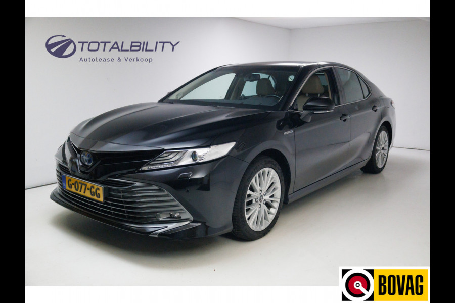 Toyota Camry 2.5 Hybrid Premium Leer | Elektrisch verst.stoelen | Adaptive cruise | JBL Audio Camera, Navigatie, Stoelverwarming, Keyless, Zeer luxe uitgevoerd