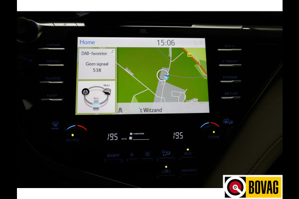 Toyota Camry 2.5 Hybrid Premium Leer | Elektrisch verst.stoelen | Adaptive cruise | JBL Audio Camera, Navigatie, Stoelverwarming, Keyless, Zeer luxe uitgevoerd