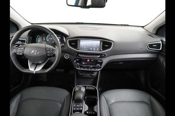 Hyundai IONIQ Premium EV Leer+elektr.Verst.+Verwarmd Schuif/Kan-dak Adapive-Cruise Apple Carplay Android Auto Navi Ecc Camera Pdc Bank+stoel+S Memory Keyless DAB Stoel Elek.Verstelbaar Led Bluetooth Regensensor Rijstrooksensor Origineel Nederlandse Auto Zeer Compleet!