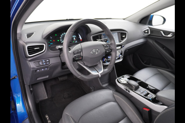 Hyundai IONIQ Premium EV Leer+elektr.Verst.+Verwarmd Schuif/Kan-dak Adapive-Cruise Apple Carplay Android Auto Navi Ecc Camera Pdc Bank+stoel+S Memory Keyless DAB Stoel Elek.Verstelbaar Led Bluetooth Regensensor Rijstrooksensor Origineel Nederlandse Auto Zeer Compleet!