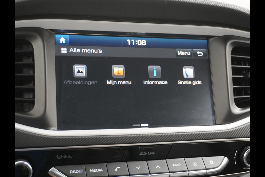Hyundai IONIQ Premium EV Leer+elektr.Verst.+Verwarmd Schuif/Kan-dak Adapive-Cruise Apple Carplay Android Auto Navi Ecc Camera Pdc Bank+stoel+S Memory Keyless DAB Stoel Elek.Verstelbaar Led Bluetooth Regensensor Rijstrooksensor Origineel Nederlandse Auto Zeer Compleet!