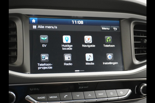 Hyundai IONIQ Premium EV Leer+elektr.Verst.+Verwarmd Schuif/Kan-dak Adapive-Cruise Apple Carplay Android Auto Navi Ecc Camera Pdc Bank+stoel+S Memory Keyless DAB Stoel Elek.Verstelbaar Led Bluetooth Regensensor Rijstrooksensor Origineel Nederlandse Auto Zeer Compleet!