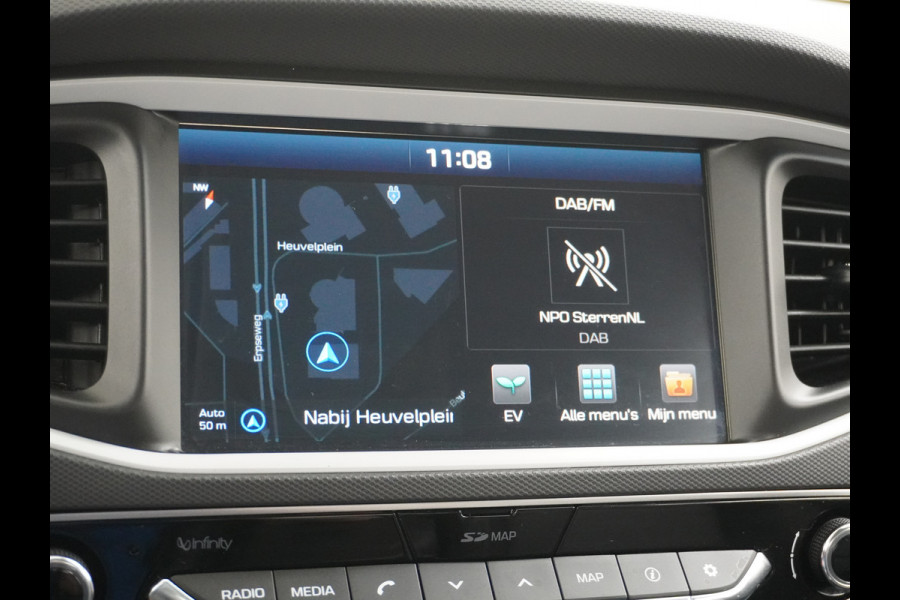 Hyundai IONIQ Premium EV Leer+elektr.Verst.+Verwarmd Schuif/Kan-dak Adapive-Cruise Apple Carplay Android Auto Navi Ecc Camera Pdc Bank+stoel+S Memory Keyless DAB Stoel Elek.Verstelbaar Led Bluetooth Regensensor Rijstrooksensor Origineel Nederlandse Auto Zeer Compleet!