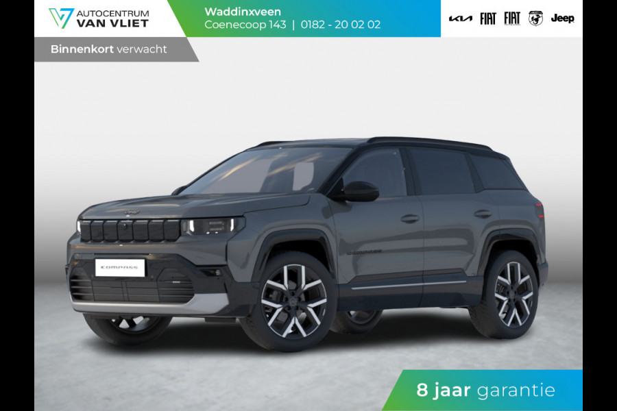Jeep Compass First Edition 74 kWh | Adapt. Cruise | Camera | Carplay | 20" | Elektr. A-Klep | Navi | Winter Pack | Schuif/Kanteldak | Premium Pack | Conv. Pack | Warmtepomp