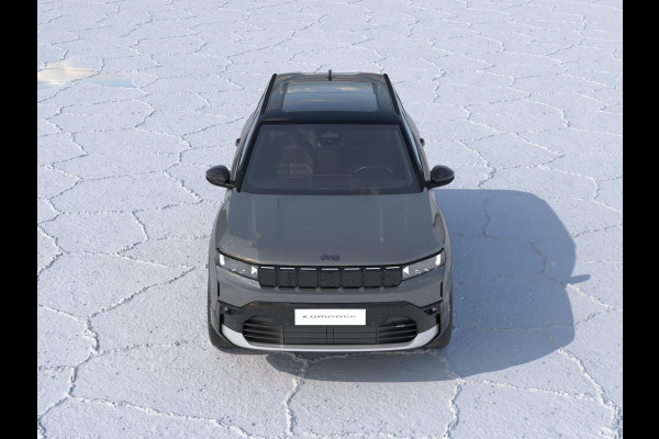 Jeep Compass First Edition 74 kWh | Adapt. Cruise | Camera | Carplay | 20" | Elektr. A-Klep | Navi | Winter Pack | Schuif/Kanteldak | Premium Pack | Conv. Pack | Warmtepomp