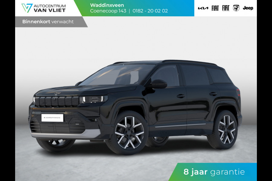 Jeep Compass First Edition 74 kWh | Adapt. Cruise | Camera | Carplay | 20" | Elektr. A-Klep | Navi | Winter Pack | Schuif/Kanteldak | Premium Pack | Conv. Pack | Warmtepomp