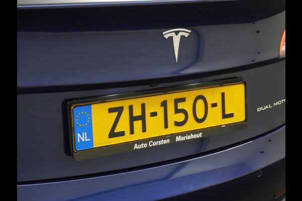 Tesla Model 3 Long Range AWD 75kWh 463PK Elektr.Achterklep ! 19"Lmv FSD-3 Computer Premium Audio AutoPilot Panoramadak Camera's Leer Adaptive- 4WD Stoel en achterbank verwarming Elektr.Stoelen+Memory+Easy-Entry WiFi 1e Eigenaar Origineel Nederlandse Auto Garantie op Accu/Motor tot 07-06-2027/192.000km