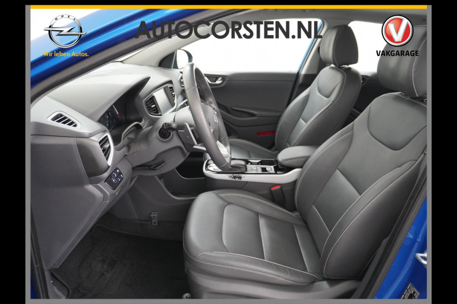 Hyundai IONIQ Premium EV Leer+elektr.Verst.+Verwarmd Schuif/Kan-dak Adapive-Cruise Apple Carplay Android Auto Navi Ecc Camera Pdc Bank+stoel+S Memory Keyless DAB Stoel Elek.Verstelbaar Led Bluetooth Regensensor Rijstrooksensor Origineel Nederlandse Auto Zeer Compleet!
