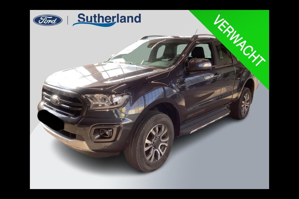 Ford Ranger 2.0 EcoBlue Wildtrak Supercab | Sea Grey | Rollertop |  Trekhaak | Stoelverwarming |  Adaptieve cruise control