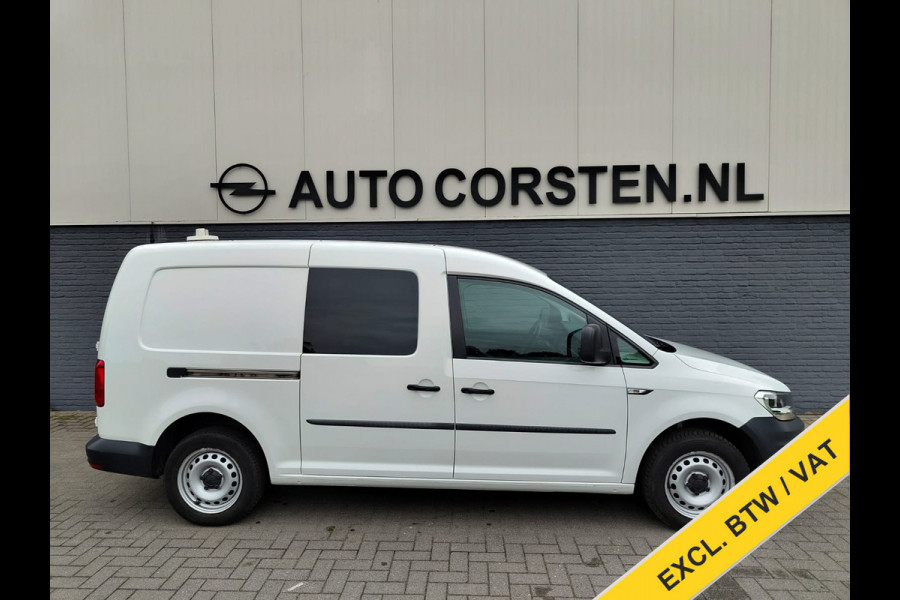 Volkswagen Caddy Maxi AUT-6 1.4 TGI CNG OVERAL DE STAD IN want schoon en goedkoop AardgasEcoFuel Apple Carplay Android Auto Navi Airco Verwarmbare voo 2X Schuifdeur Betonplex Vloer Wandbetimmering Regen-Lichtsensor Executive Plus Pakket Bluetooth Compressed Natural Gas Brandstof Euro 6 Zeer compleet, € 40.000 nieuw! !