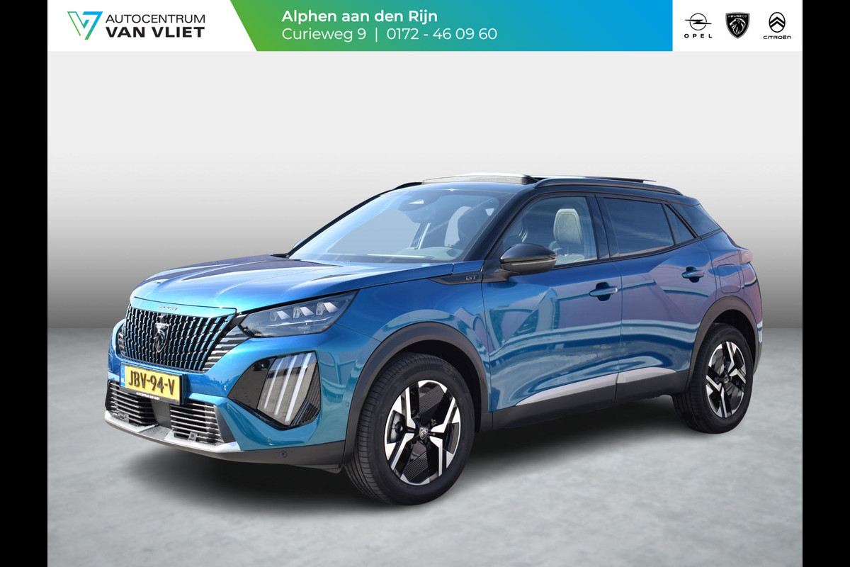 Peugeot 2008 1.2 Hybrid 145 GT 8 JAAR GARANTIE | SCHUIFDAK | ALCANTARA | ACHTERUITRIJCAMERA MET SENSOREN | NAVIGATIE & CARPLAY | E.C.C. |