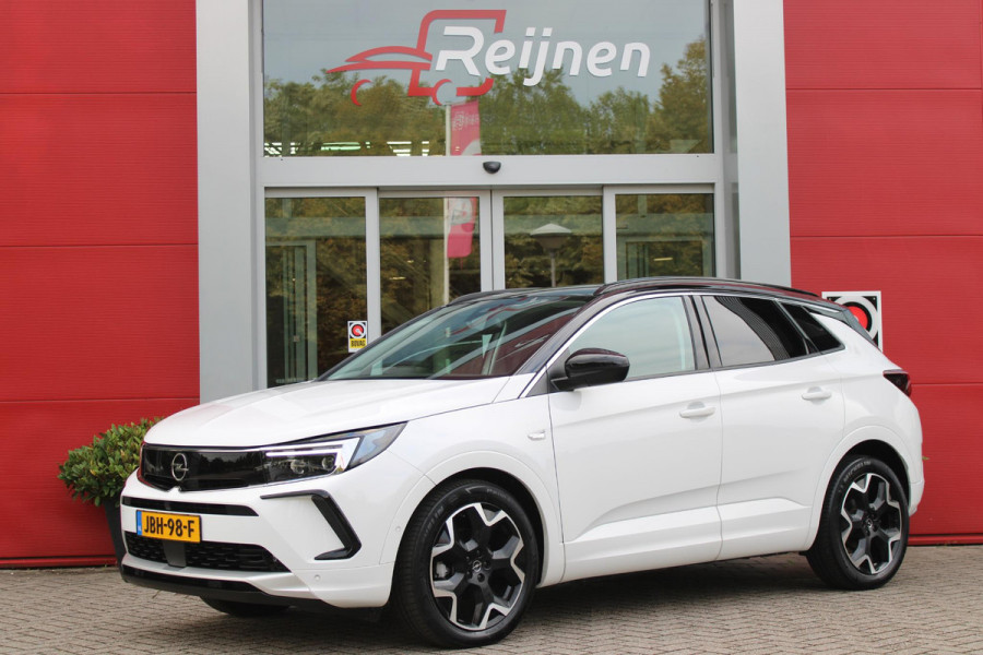 Opel Grandland 1.2 Turbo 130PK AUTOMAAT ULTIMATE | STOEL/STUUR/VOORRUIT VERWARMING | ACHTRERUITRIJ CAMERA | DODEHOEK DETECTIE | ELEKTRISCH BEDIENBARE ACHTERKLEP | FULL LED MATRIX KOPLAMPEN | NAVIGATIE | 19" LICHTMETALEN VELGEN | ALCANTARA BEKLEDING | APPLE CARPLAY/ANDROID AUTO | DRAADLOZE TELEFOONLADER | KEYLESS ENTRY/START | BLACK PACK | ADAPTIVE CRUISE CONTROL |