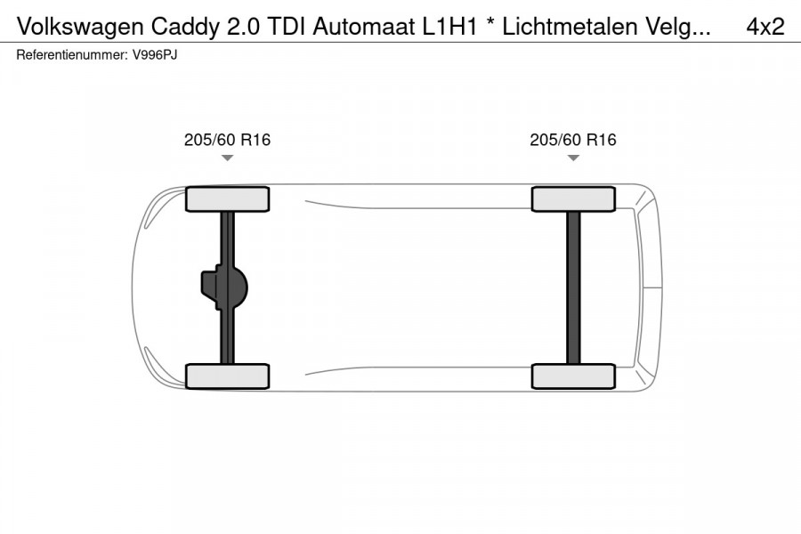 Volkswagen Caddy 2.0 TDI Automaat L1H1 * Lichtmetalen Velgen * Airco * Bluetooth * Cruise Control *