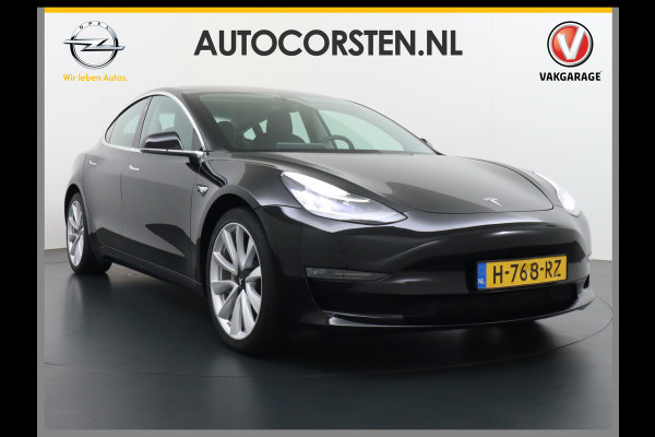 Tesla Model 3 Long Range AWD 75kWh 463PK SOH 99% 19"Lmv FSD-3 Computer Premium Audio AutoPilot Panoramadak Camera's Leer Adaptive-Cruise-Contr 4WD Stoel en achterbank verwarming Elektr.Stoelen+Memory+Easy-Entry WiFi Origineel Nederlandse Auto Garantie op Accu/Motor tot 22-04-2028/192.000km