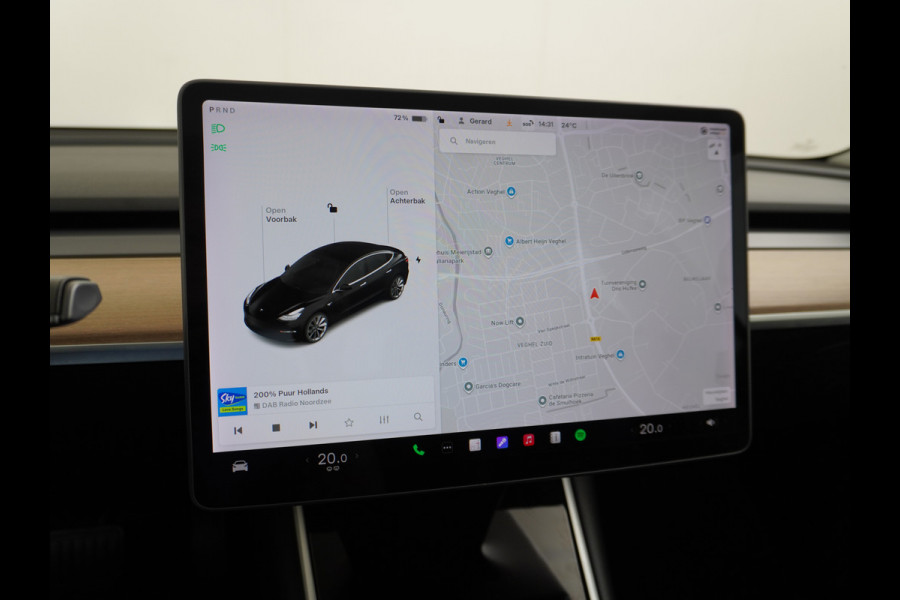 Tesla Model 3 Long Range AWD 75kWh 463PK SOH 99% 19"Lmv FSD-3 Computer Premium Audio AutoPilot Panoramadak Camera's Leer Adaptive-Cruise-Contr 4WD Stoel en achterbank verwarming Elektr.Stoelen+Memory+Easy-Entry WiFi Origineel Nederlandse Auto Garantie op Accu/Motor tot 22-04-2028/192.000km