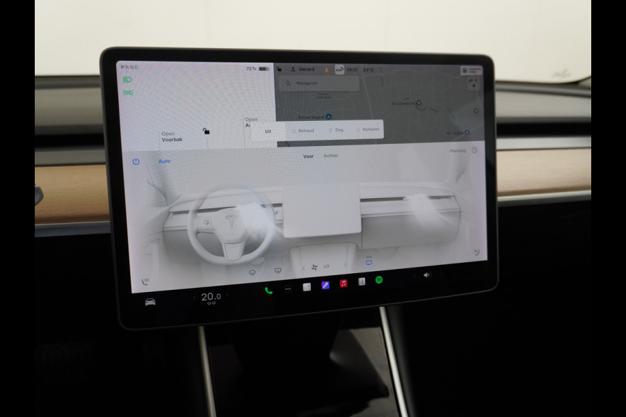 Tesla Model 3 Long Range AWD 75kWh 463PK SOH 99% 19"Lmv FSD-3 Computer Premium Audio AutoPilot Panoramadak Camera's Leer Adaptive-Cruise-Contr 4WD Stoel en achterbank verwarming Elektr.Stoelen+Memory+Easy-Entry WiFi Origineel Nederlandse Auto Garantie op Accu/Motor tot 22-04-2028/192.000km