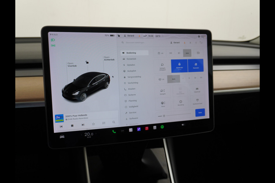 Tesla Model 3 Long Range AWD 75kWh 463PK SOH 99% 19"Lmv FSD-3 Computer Premium Audio AutoPilot Panoramadak Camera's Leer Adaptive-Cruise-Contr 4WD Stoel en achterbank verwarming Elektr.Stoelen+Memory+Easy-Entry WiFi Origineel Nederlandse Auto Garantie op Accu/Motor tot 22-04-2028/192.000km
