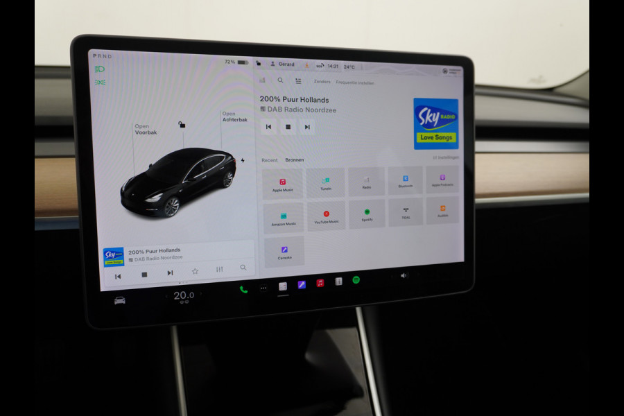 Tesla Model 3 Long Range AWD 75kWh 463PK SOH 99% 19"Lmv FSD-3 Computer Premium Audio AutoPilot Panoramadak Camera's Leer Adaptive-Cruise-Contr 4WD Stoel en achterbank verwarming Elektr.Stoelen+Memory+Easy-Entry WiFi Origineel Nederlandse Auto Garantie op Accu/Motor tot 22-04-2028/192.000km