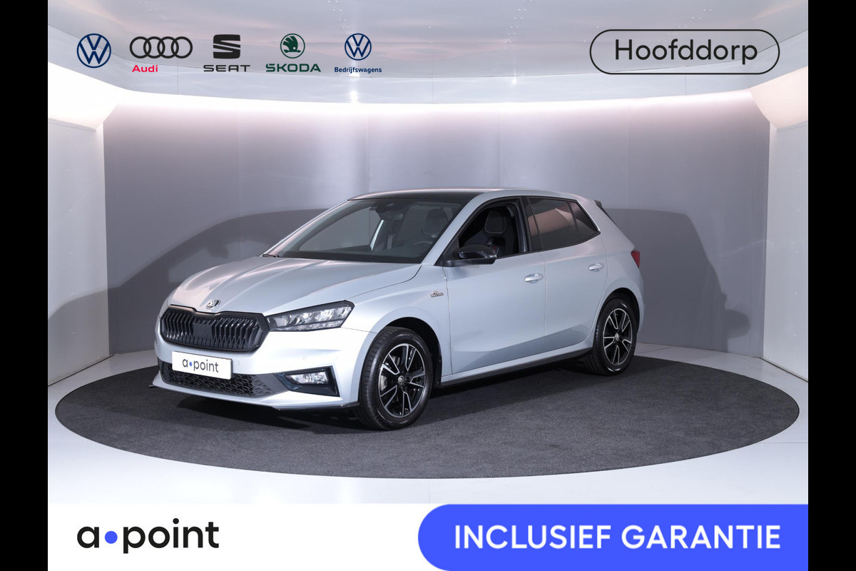 Škoda Fabia 1.0 TSI Monte Carlo 115 pk Automaat (DSG) | Verlengde garantie | Navigatie via App | Panoramadak | Parkeersensoren | Achteruitrijcamera | Stoelverwarming |