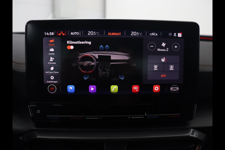 CUPRA Leon 1.4 eHybrid | 245pk | Stoel & stuurverwarming | Carplay | Memory | Sfeerverlichting | Parkeerhulp | Navigatie | Keyless | Full LED | Sportstoelen | Magnetic Tech Matt | PHEV | Plug In