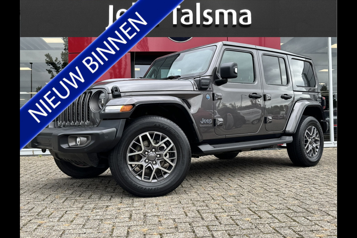 Jeep Wrangler Unlimited 4xe 380 Sahara | Camera voor | Stoel/stuurwiel verwarming | Leder Jeep Wrangler Unlimited 4xe 380 Sahara | Camera voor | Stoel/stuurwiel verwarming | Leder