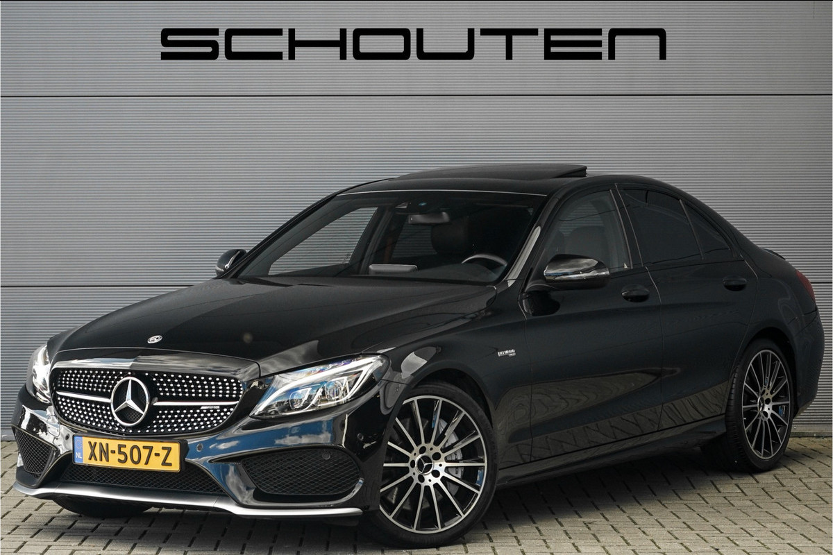 Mercedes-Benz C-Klasse AMG 43 4MATIC Pano Night Stoelverw 19" Mercedes-Benz C-Klasse AMG 43 4MATIC Pano Night Stoelverw 19"
