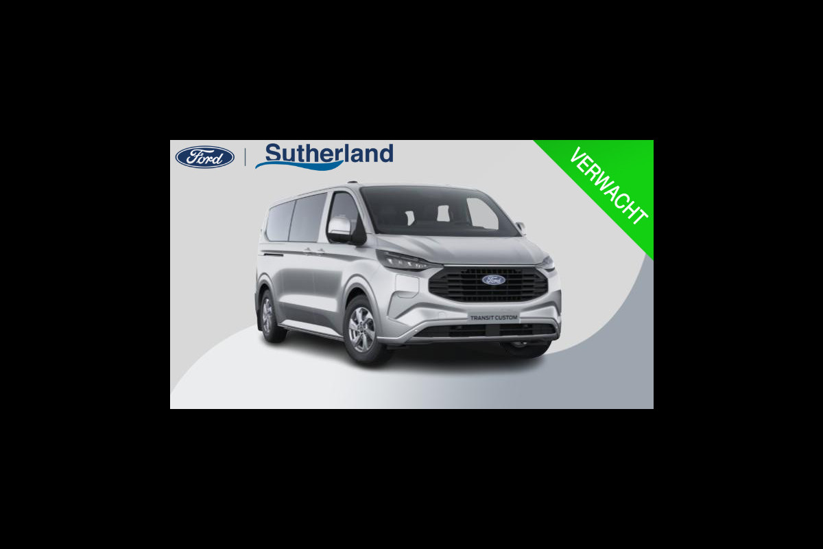 Ford Transit Custom 340 2.5 PHEV L2H1 Limited 233pk |  Kombi | Incl. BTW/BPM | Dubbele zijschuifdeur | Privacy Glass | Inklapbare trekhaak | 17 inch lichtmetalen velgen | Driver Assistance Pack Premium | Verwarmbaar stuurwiel