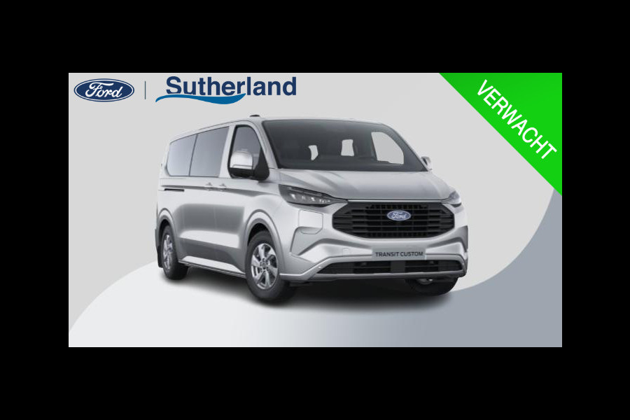 Ford Transit Custom 340 2.5 PHEV L2H1 Limited 233pk |  Kombi | Incl. BTW/BPM | Dubbele zijschuifdeur | Privacy Glass | Inklapbare trekhaak | 17 inch lichtmetalen velgen | Driver Assistance Pack Premium | Verwarmbaar stuurwiel