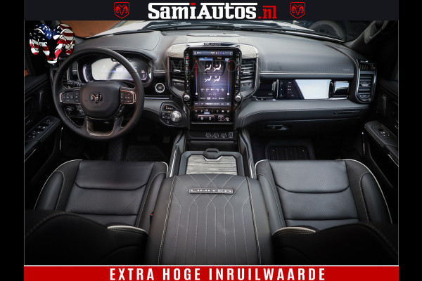 Dodge Ram 1500 1500 Limited Night High Output 540HP 706Nm | Massage + Full Option | De Meest Luxe en Volle Pick-Up in zijn Klasse | Comfortabele Dubbele Cabine met Royale 5 Zitplaatsen | BPM vrij | Nu Leverbaar uit Voorraad | Voorraad Nr 2352 - 7649