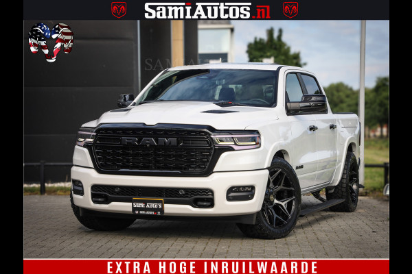 Dodge Ram 1500 1500 Limited Night High Output 540HP 706Nm | Massage + Full Option | De Meest Luxe en Volle Pick-Up in zijn Klasse | Comfortabele Dubbele Cabine met Royale 5 Zitplaatsen | BPM vrij | Nu Leverbaar uit Voorraad | Voorraad Nr 2352 - 7649