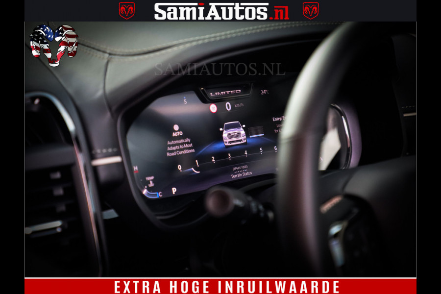 Dodge Ram 1500 1500 Limited Night High Output 540HP 706Nm | Massage + Full Option | De Meest Luxe en Volle Pick-Up in zijn Klasse | Comfortabele Dubbele Cabine met Royale 5 Zitplaatsen | BPM vrij | Nu Leverbaar uit Voorraad | Voorraad Nr 2352 - 7649