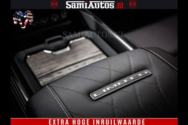 Dodge Ram 1500 Limited Night H.O 540HP 706Nm | Massage + Full Option | De Meest Luxe en Volle Pick-Up in zijn Klasse | Comfortabele Dubbele Cabine met Royale 5 Zitplaatsen | BPM vrij | Nu Leverbaar uit Voorraad | Voorraad Nr 2295 - 8559