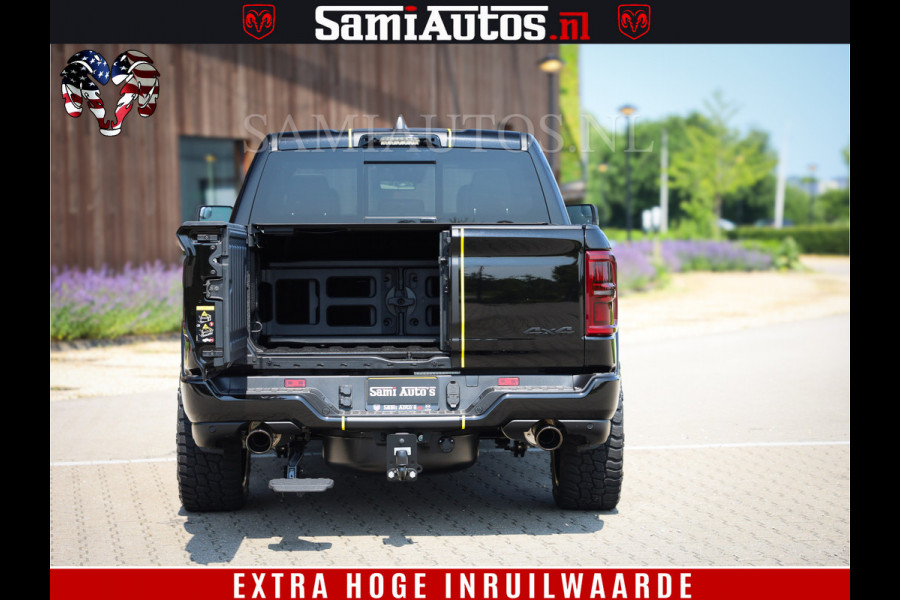 Dodge Ram 1500 Limited Night H.O 540HP 706Nm | Massage + Full Option | De Meest Luxe en Volle Pick-Up in zijn Klasse | Comfortabele Dubbele Cabine met Royale 5 Zitplaatsen | BPM vrij | Nu Leverbaar uit Voorraad | Voorraad Nr 2295 - 8559