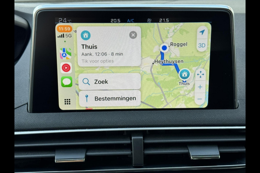 Peugeot 3008 1.2 PureTech AGC Allure Cruise control Climate control Keyless Navigatie Apple / Android Parkeersenoren voor/achter