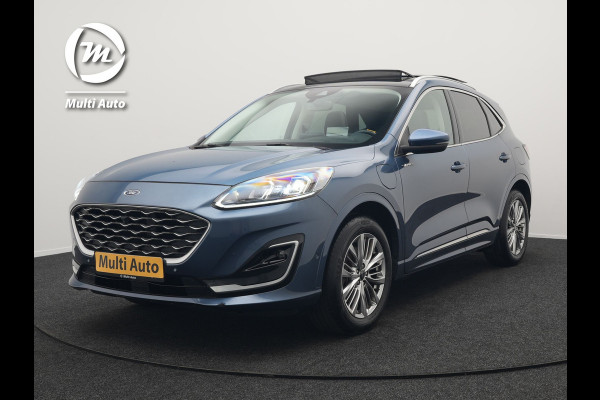 Ford Kuga 2.5 Vignale Plug In Hybrid 225pk Dealer O.H PHEV | Panodak | Head Up | Adaptive Cruise | 360 Camera | Bang & Olufsen Sound | Lederen Sportstoelen Memory & Verwarmd | Keyless | Apple Carplay | Stuur Verwarmd | Blis | Virtual | Navigatie
