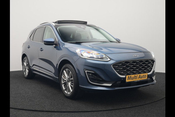 Ford Kuga 2.5 Vignale Plug In Hybrid 225pk Dealer O.H PHEV | Panodak | Head Up | Adaptive Cruise | 360 Camera | Bang & Olufsen Sound | Lederen Sportstoelen Memory & Verwarmd | Keyless | Apple Carplay | Stuur Verwarmd | Blis | Virtual | Navigatie