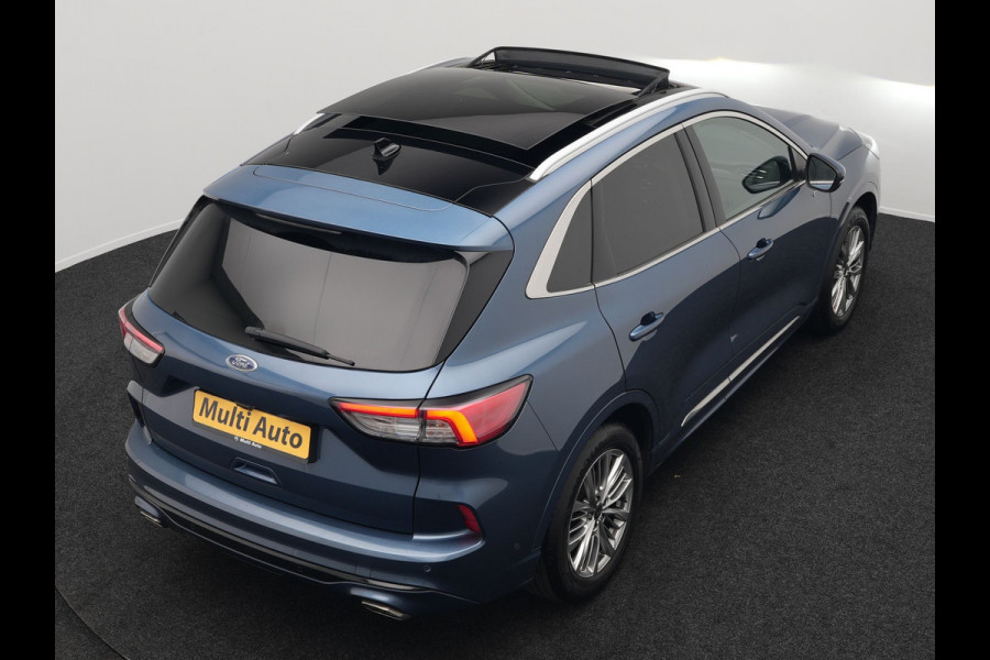Ford Kuga 2.5 Vignale Plug In Hybrid 225pk Dealer O.H PHEV | Panodak | Head Up | Adaptive Cruise | 360 Camera | Bang & Olufsen Sound | Lederen Sportstoelen Memory & Verwarmd | Keyless | Apple Carplay | Stuur Verwarmd | Blis | Virtual | Navigatie